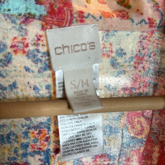 Chico’s Multi-Colored Printed Ruana Size Small Medium - Picture 5 of 8